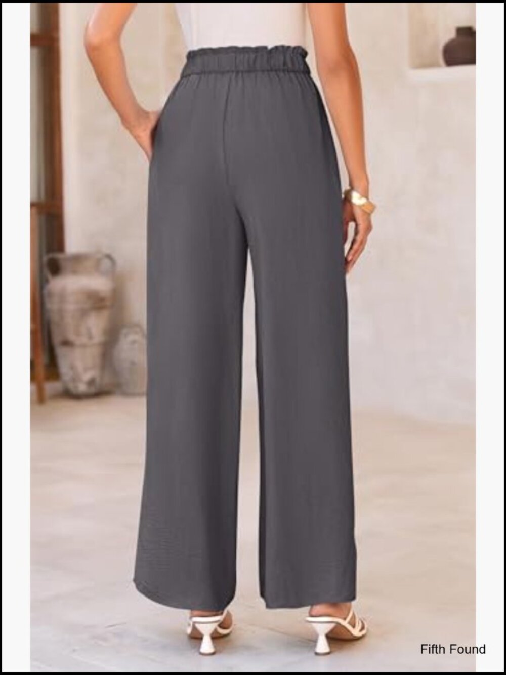 Wide Leg Work Pants High Waisted Loose Palazzo Trouser Summer Business Casual - Picture 2 of 7